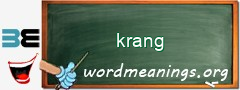 WordMeaning blackboard for krang